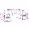 vidaXL Garden Sofa Set with Cushion 9 pcs Black Steel