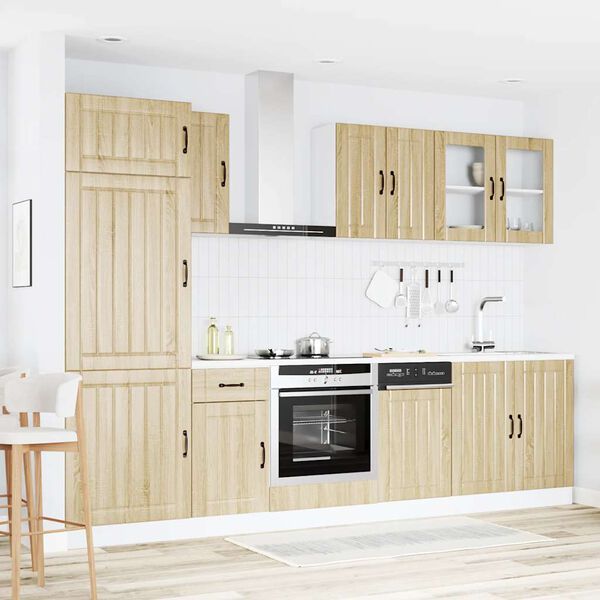 vidaXL 8 Piece Kitchen Cabinet Set Lucca Sonoma Oak Engineered Wood