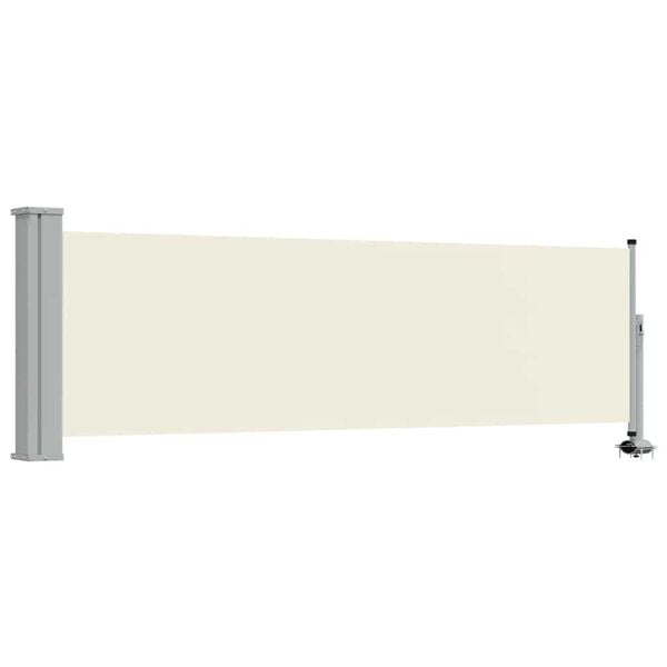 vidaXL Patio Retractable Side Awning 80x300 cm Cream