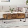 vidaXL Coffee Table Smoke Oak 100 x 46 x 40 cm Engineered Wood