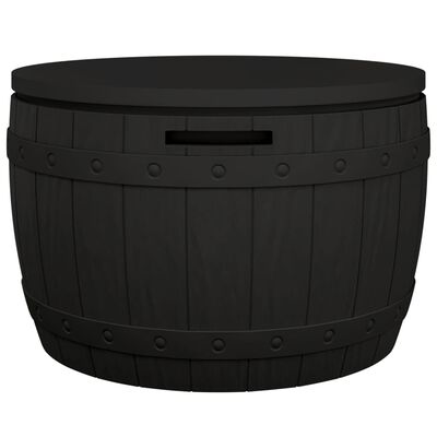 vidaXL 3-in-1 Garden Storage Box Black Polypropylene