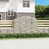 vidaXL Arched Gabion Basket 200x50x140/160 cm Galvanised Iron