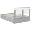 vidaXL Bed Frame with Drawer Grey Sonoma 120 x 200 cm Engineered Wood