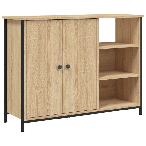 vidaXL Sideboard Sonoma Oak 100x33x75 cm Engineered Wood