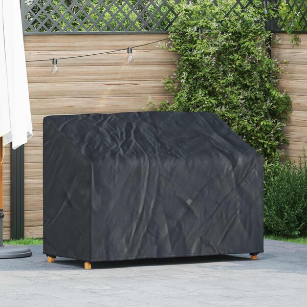 vidaXL Garden Bench Cover Black 134 x 70 x 65 / 94 cm 600D fabric