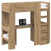 vidaXL Loft Bed Frame with Desk with Storage Artisan Oak 75 x 190 cm