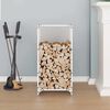 vidaXL Firewood Rack White 40x30x80 cm Cold-rolled steel