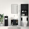 vidaXL Bathroom Cabinet Black Oak 60 x 32 x 54 cm Engineered Wood