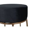 Venture Home Pouffe Pippi 45.5x45.5x46.5 cm Velvet Black and Copper