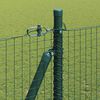 vidaXL Fence with Posts Green 1.5 x 10 m Steel