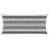 vidaXL Sunshade Sail Anthracite and White 2 x 5 m HDPE