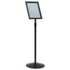 vidaXL Pedestal Poster Stand Manual Black A3 Aluminum and PVC