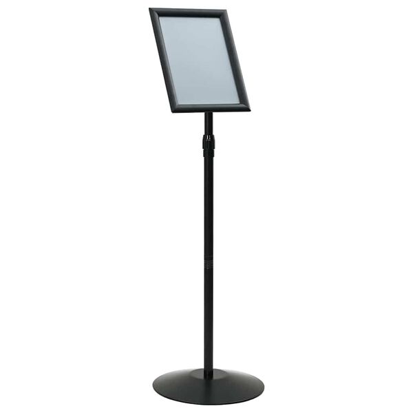 vidaXL Pedestal Poster Stand Manual Black A3 Aluminum and PVC