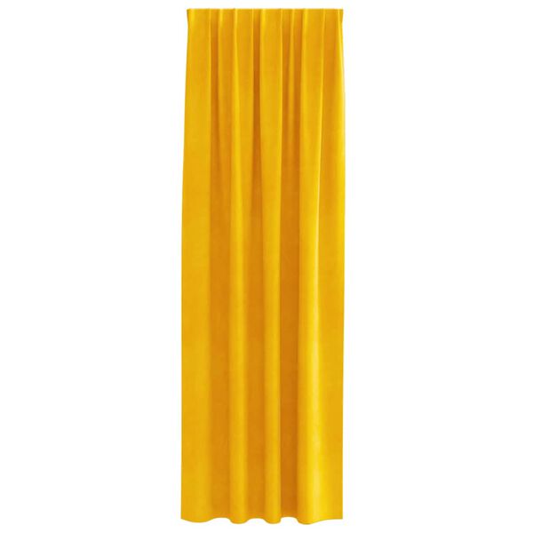 vidaXL Blackout Curtains 2 pcs Mustard Yellow 140 x 260 cm Velvet