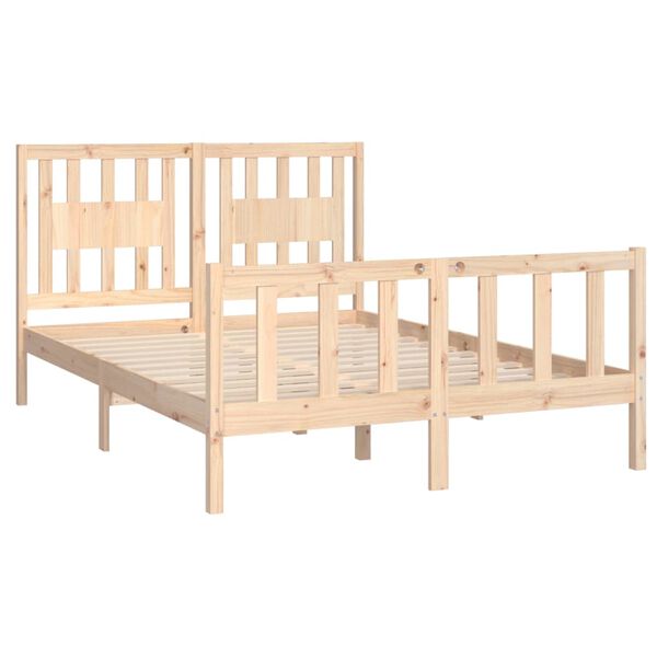 vidaXL Bed Frame without Mattress Solid Wood Pine 140x200 cm