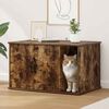 vidaXL Cat House Smoked Oak 85 x 55 x 50 cm Engineered Wood