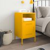 vidaXL Bedside Cabinet Mustard Yellow 36x39x68 cm Steel