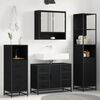 vidaXL Bathroom Furniture Set 3 pcs Black Oak Engineered Wood