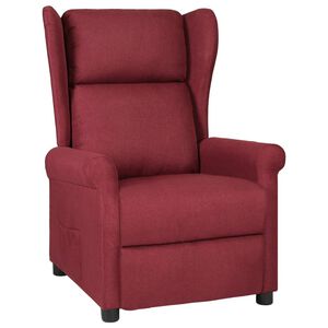 vidaXL Recliner Chair Wine Red Fabric