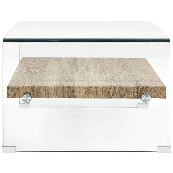 vidaXL Coffee Table Clear 98x45x31 cm Tempered Glass