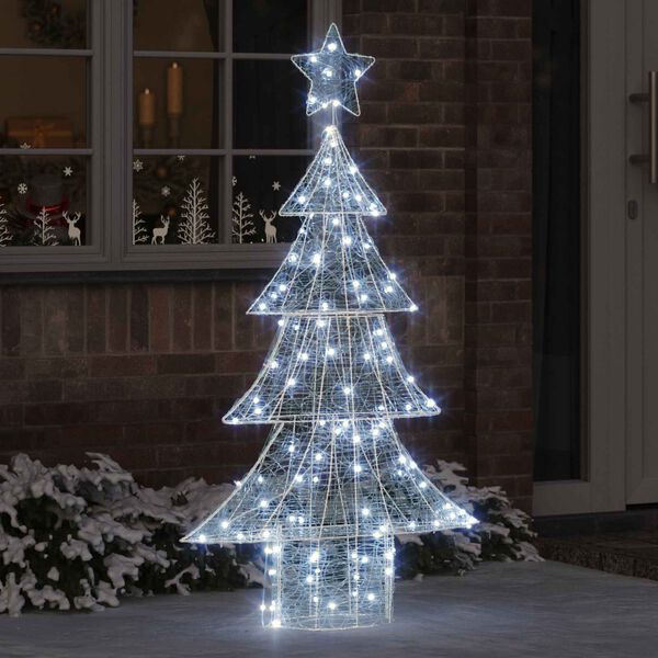 vidaXL Christmas Tree with 160 LEDs Cold white 151 cm Acrylic