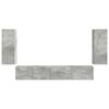 vidaXL TV Cabinet Set 4 pcs Concrete Grey Engineered Wood
