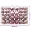 vidaXL 100 Piece Christmas Ball Set Pink