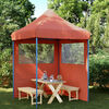 vidaXL Party Tent Folding Terracotta 200 x 200 x 306 cm Oxford Fabric