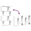 vidaXL Room Divider Bookcase 4-Tier White 70x24x129 cm Engineered Wood