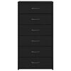 vidaXL Sideboard with 6 Drawers Black Oak 50x34x96 cm Engineered Wood