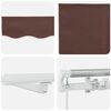 vidaXL Manual Retractable Awning with LED Brown 300x250 cm