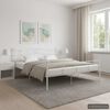 vidaXL Bed Frame without Mattress White Metal 180x200 cm Super King