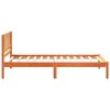 vidaXL Bed Frame with Headboard Wax Brown 80 x 200 cm Solid Pine Wood
