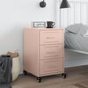 vidaXL Bedside Cabinet Pink 36x39x59 cm Steel