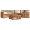 vidaXL Outdoor Sofa Set 5 pcs Natural Solid Acacia Wood