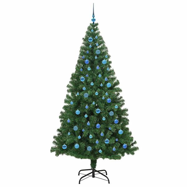 vidaXL Artificial Christmas Tree with 300 LEDs with Stand Green 240 cm