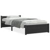vidaXL Bed Frame without Mattress Black Solid Wood 90x190 cm Single Single