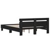 vidaXL Bed Frame without Mattress Black 140x190 cm
