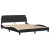 vidaXL Bed Frame without Mattress "Zadar" Black and White 160x200 cm Faux Leather