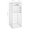vidaXL Gabion Basket Post 40x40x100 cm Iron