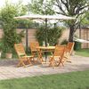 vidaXL Garden Dining Set Folding 5 pcs Brown Solid acacia wood