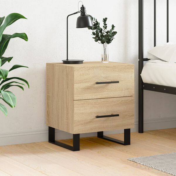 vidaXL Bedside Cabinet Sonoma Oak 40x35x47.5 cm Engineered Wood