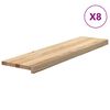 vidaXL Stair Treads 8 pcs Untreated 100x25x2 cm Solid Wood Oak