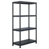 vidaXL Storage Shelf Racks 2 pcs Black 60x30x138 cm Plastic