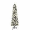vidaXL Artificial Christmas Tree with 300 LEDs with Stand White 240 cm