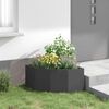 vidaXL Corner Planter Black 60 x 60 x 35 cm Steel