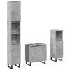 vidaXL 3 Piece Bathroom Furniture Set Concrete Grey Engineered Wood