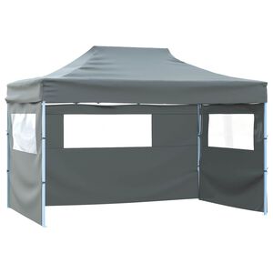 vidaXL Party Tent Folding Anthracite 291 x 431 x 315 cm Oxford Fabric