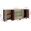 vidaXL 3 Piece Sideboards Solid Wood Reclaimed