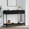 vidaXL Console Table Black 100x34.5x75 cm Engineered Wood